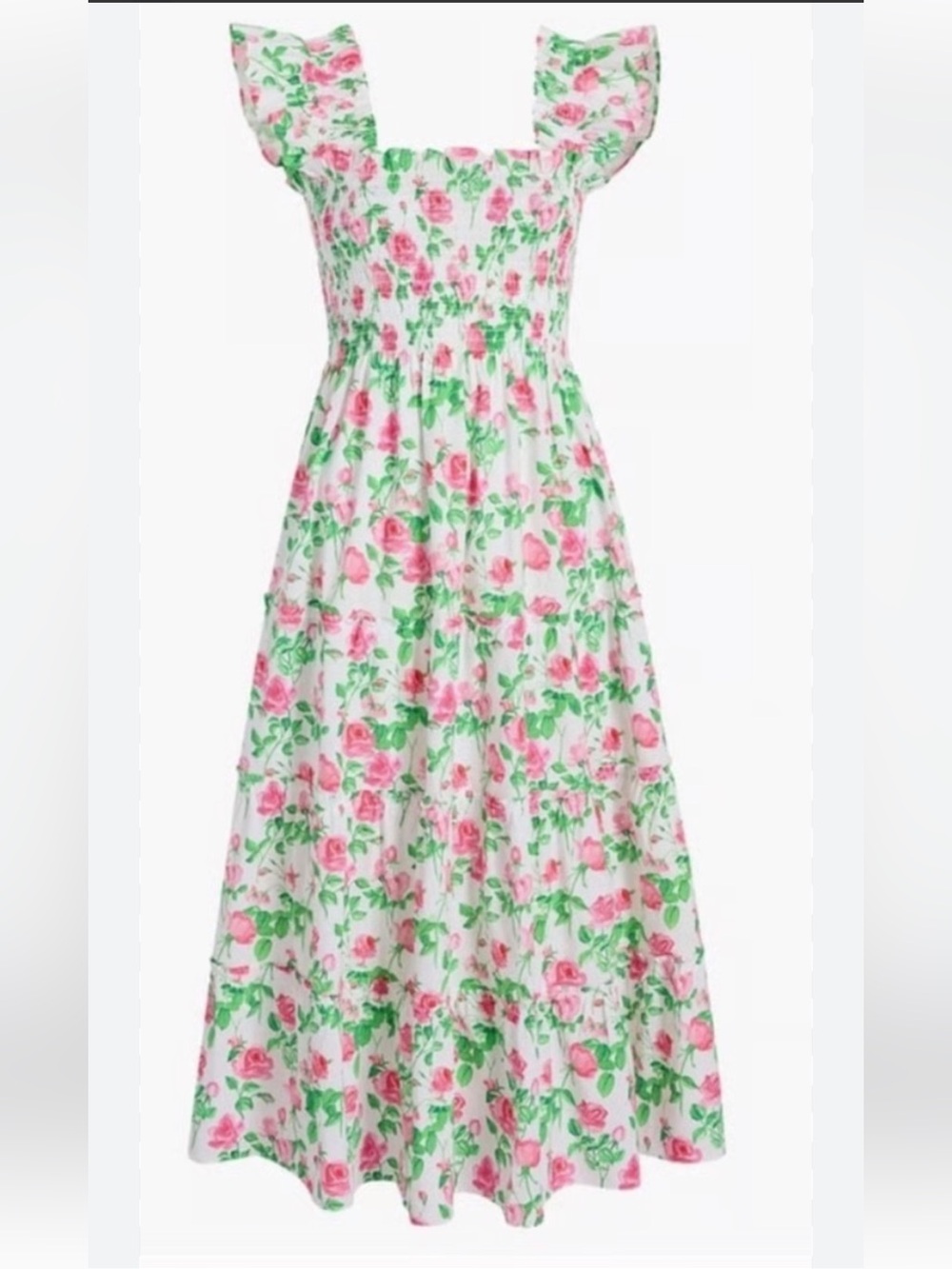 Hill House Ellie Nap Dress with Pockets! Pink Floral Print - Picture 1 of 2